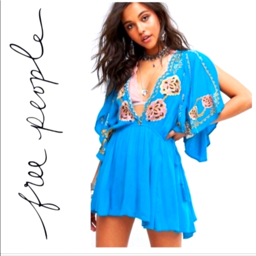 Turquoise Free people Cora Dress
